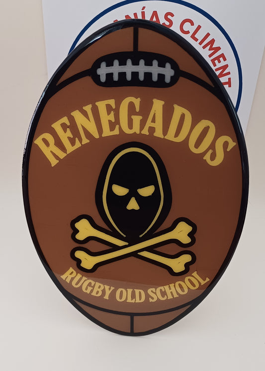 Placa Renegados Rugby Old School